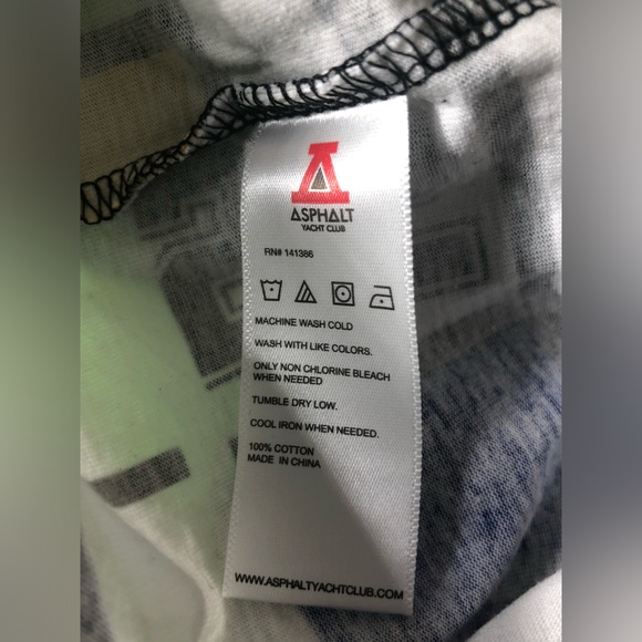 NWOT Asphalt Yacht Club Map Line Mondrian Tee with Pocket - Size S - Picture 4 of 4